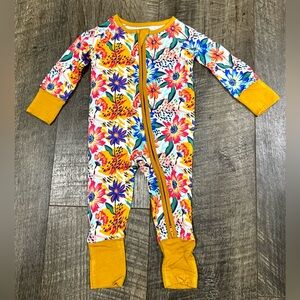 Floral print Bamboo Sleepie 12-18m